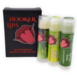 Hooker Lips Luxury Lip Balm Ginger Ale, Soda Dew & Spritzy Soda Variety 3 Pack